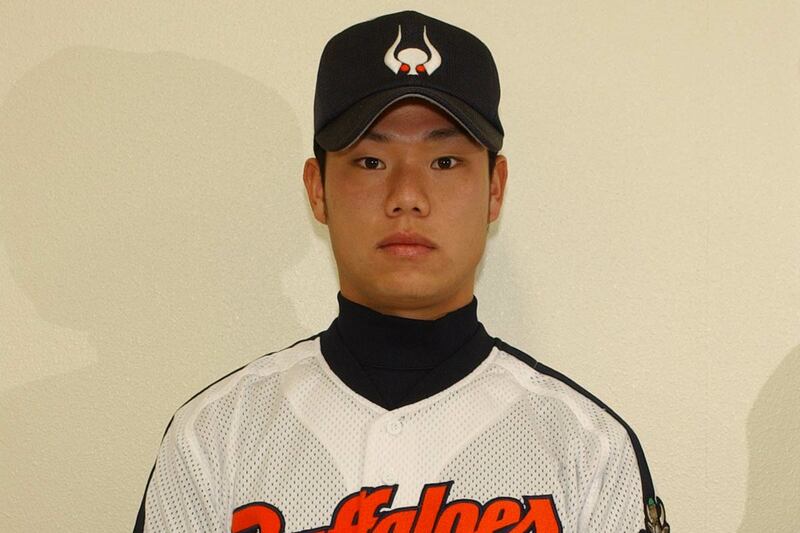 入団1年目の初々しい朝井秀樹(2003年)