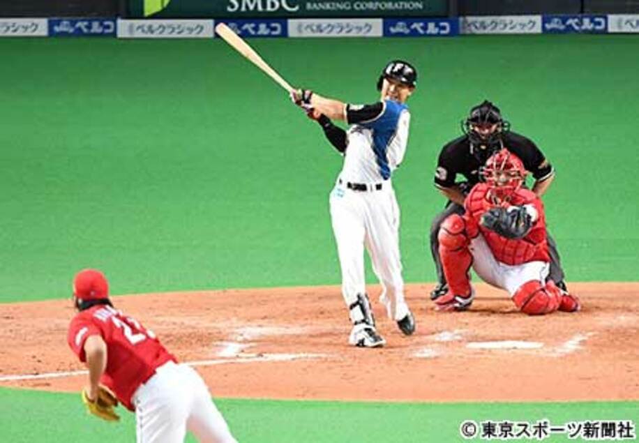 サヨナラ満塁ホームランを打った日本ハム・西川遥輝