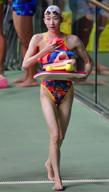  復帰戦に臨んだ池江（代表撮影）