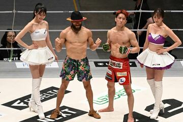 朝倉海（右）と対戦するアーチュレッタ