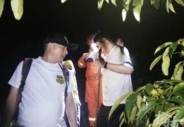 童公尖で遭難した男性（微博から）
