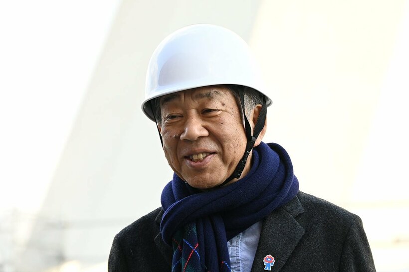 万博会場となる大阪・夢洲視察を行った大崎洋氏