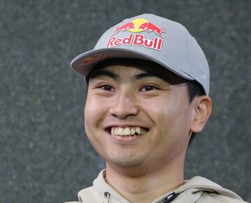 日本グランプリに向けた公式イベントに登場した岩佐歩夢