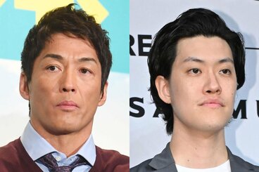長嶋一茂(左)と霜降り明星・粗品