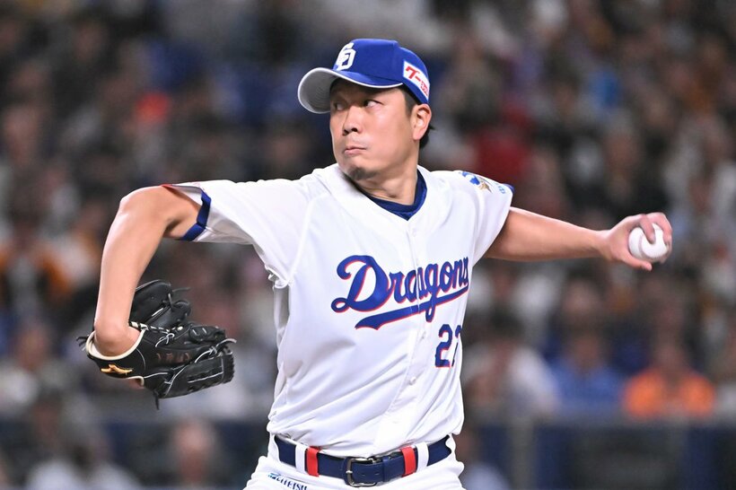 大量リードの中で、７回までスイスイと投げた中日・大野雄大