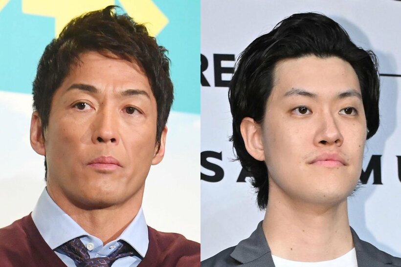 長嶋一茂(左)と霜降り明星・粗品