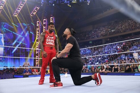 WWE】絶対王者レインズVSジェイ〝骨肉の争い〟はベルトを懸けた