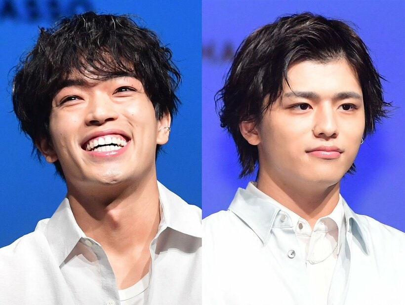 ｔｉｍｅｌｅｓｚの原嘉孝（左）と篠塚大輝