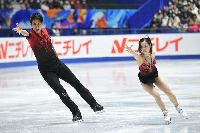 ２０日のSPには出場した三浦璃来、木原龍一組