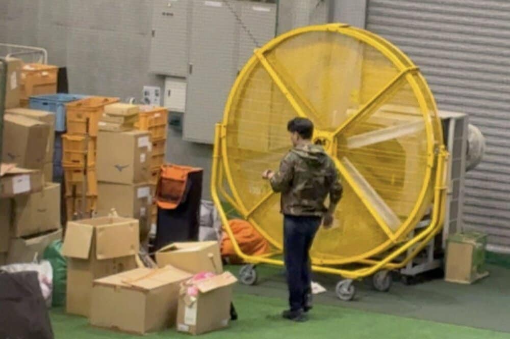 ジャイアンツ球場に荷物整理のために訪れた橋上秀樹氏