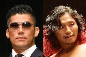 5・3福岡で高橋ヒロム(右)の挑戦を受けるIWGP世界ヘビー級王者・SANADA