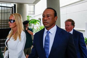 裁判所に姿を見せたタイガー・ウッズ（ロイター）