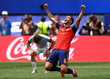 決勝ゴールを決めたミケル・メリノ（ロイター）