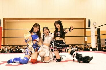 能登大会に出場した(左から)荒井優希、高見汐珠、瑞希