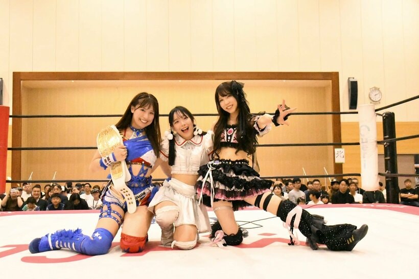 能登大会に出場した（左から）荒井優希、高見汐珠、瑞希