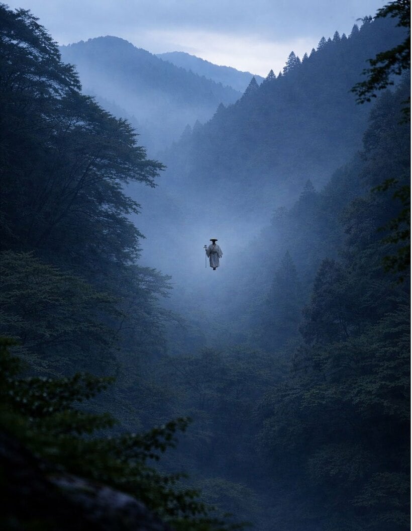 「渡りの人」（AI「ChatGPT」による画像生成）