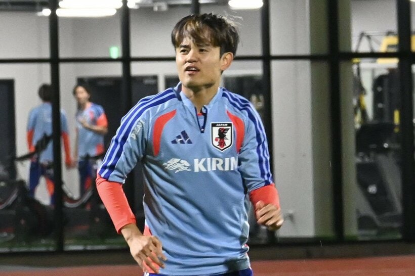 アフリカ勢との親善試合に向け、調整を行ったＭＦ久保建英