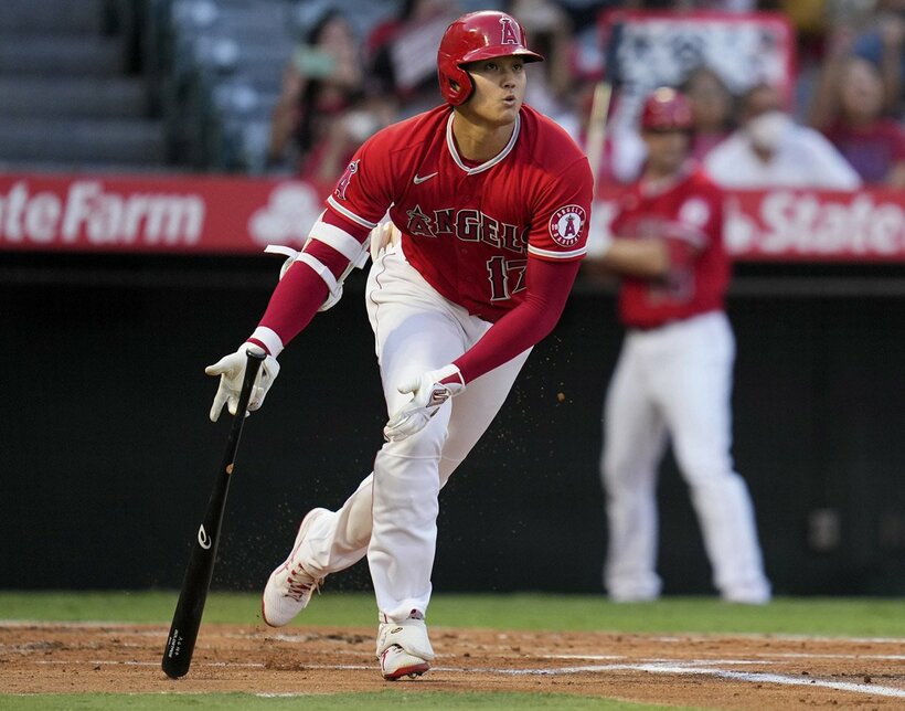  初回に適時三塁打を放った大谷（ロイター＝USA　TODAY　Sports)