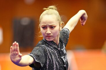 女子長拳で6位の久下瑠那