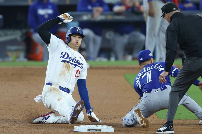 本塁打だけでなく盗塁でもメジャートップクラスを誇る大谷翔平（ロイター）