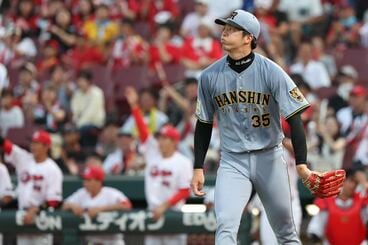 森下暢仁にタイムリーを許した才木浩人