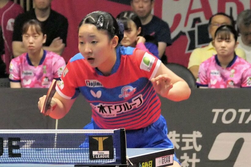 シングルスで２勝を挙げた張本美和