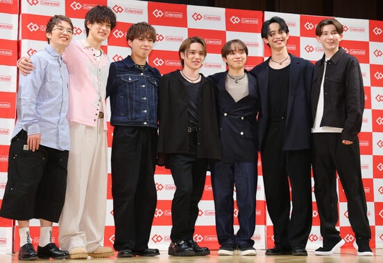 イベントに出席した（左から）友野一希、山本草太、三浦佳生、宇野昌磨、鍵山優真、島田高志郎、中田璃士