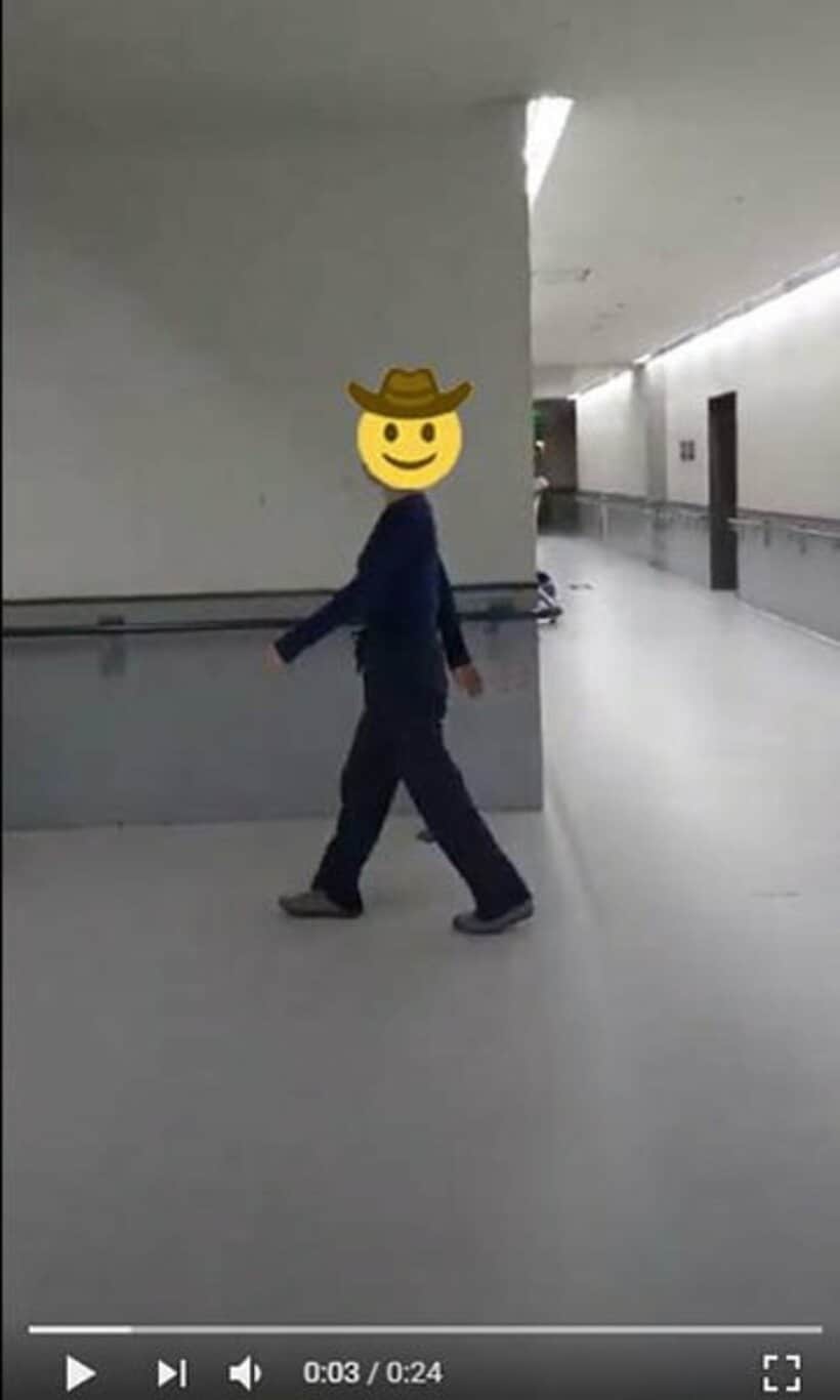  歩行の様子を撮影、アドバイスをしてくれました