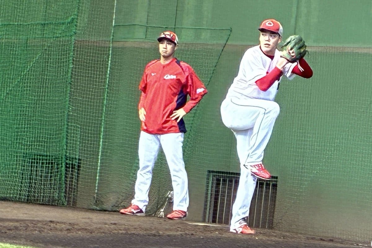 広島】2年目左腕・滝田一希 231球の投げ込み 新任の石井弘寿投手