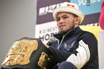 試合後の会見でも余裕たっぷりだったラジャブアリ・シェイドゥラエフ