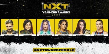  紫雷イオ(左から２人目)はＮＸＴ年間最優秀女子選手賞にノミネートされた(©2020 WWE, Inc. All Rights Reserved.)
