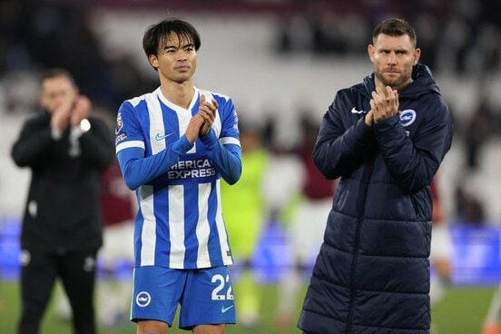 ウェストハム戦に途中出場した三笘薫（ロイター）