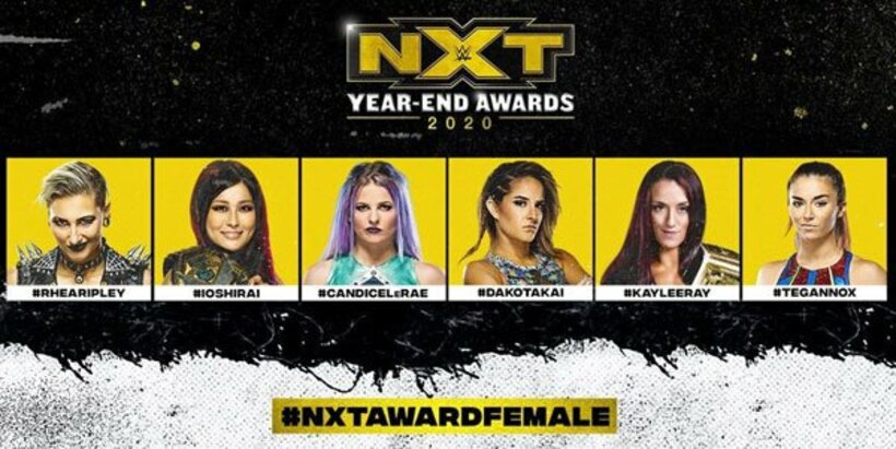  紫雷イオ(左から２人目)はＮＸＴ年間最優秀女子選手賞にノミネートされた(©2020 WWE, Inc. All Rights Reserved.)