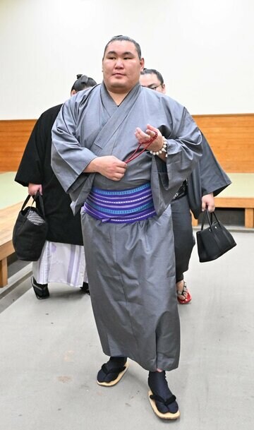 国技館から引き揚げる豊昇龍