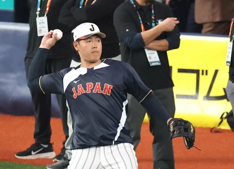 侍ジャパン本隊に合流した岡本和真