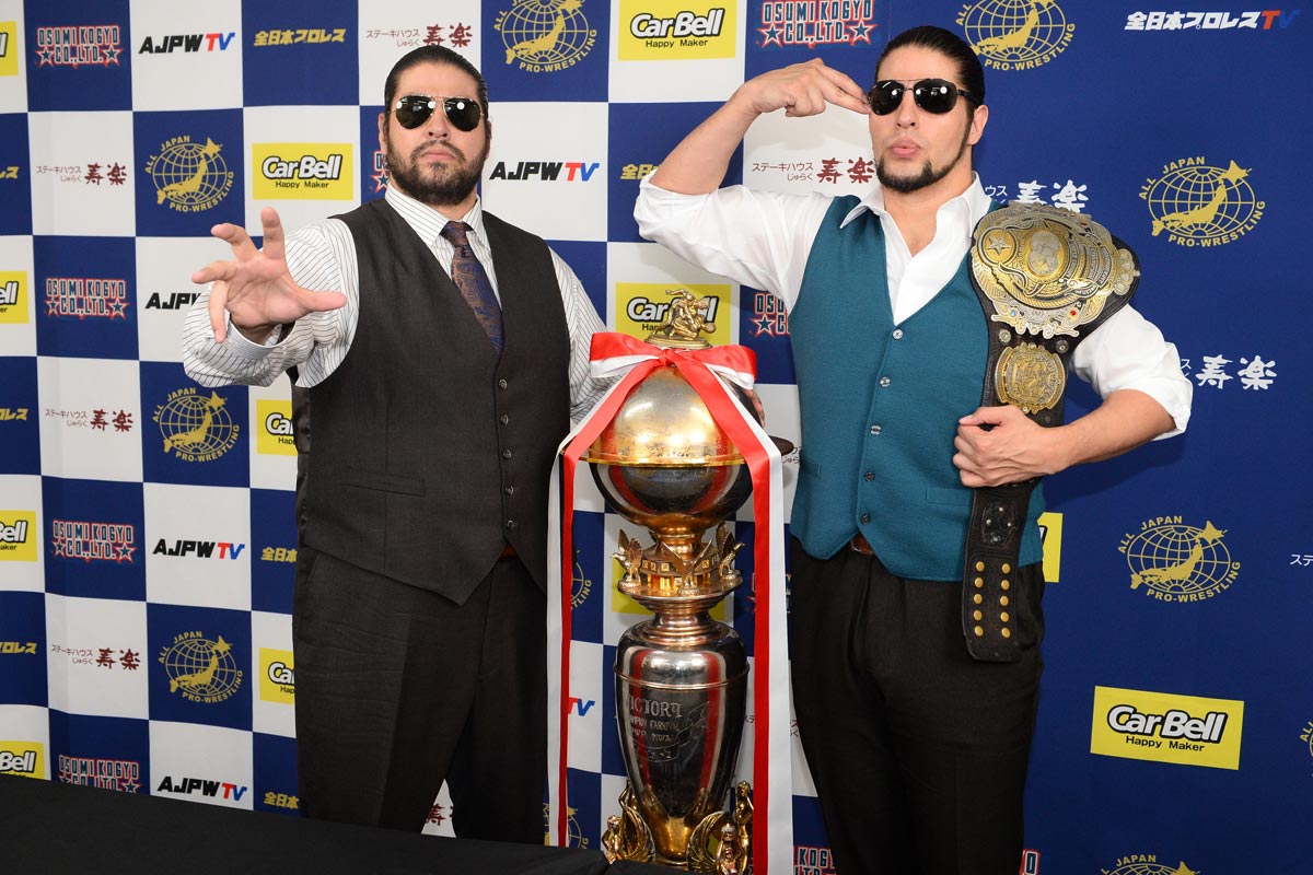 斉藤ブラザーズ　2点セット　全日本プロレス 全日本】斉藤ブラザーズが仙台でDOOM 史上初双子3冠戦実現で