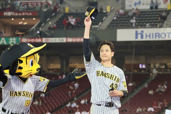 ４勝目を挙げた阪神・大竹耕太郎