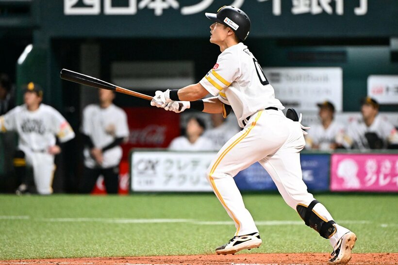３回、１号ソロを放ったソフトバンク・渡辺陸