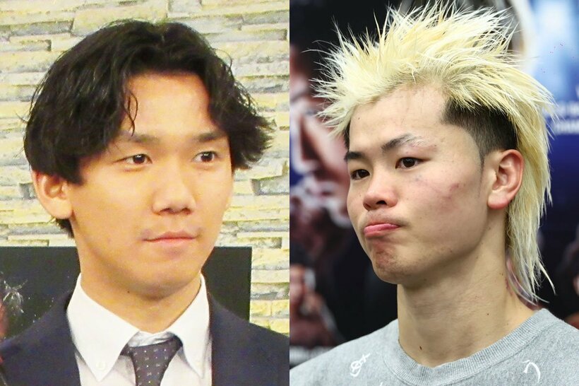 共に帝拳ジムの高見亨介(左)と那須川天心