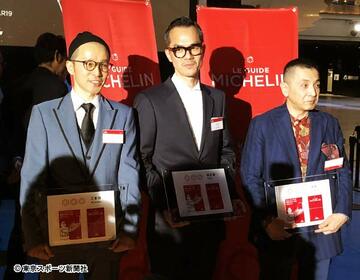  左から「寿司こま田」駒田氏、「寿司右江田」植田直季氏、「日本料理土方」土方（土に点）章司氏