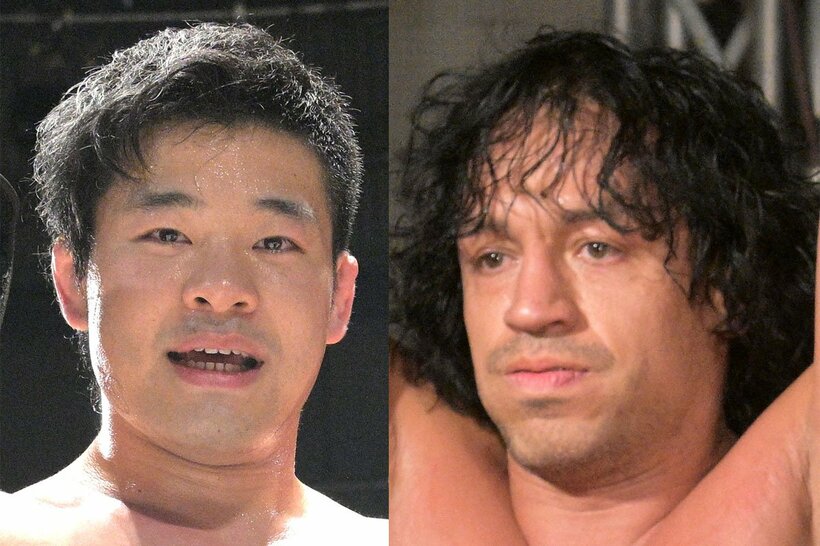 ３勝目をあげた小田嶋（左）とダガ