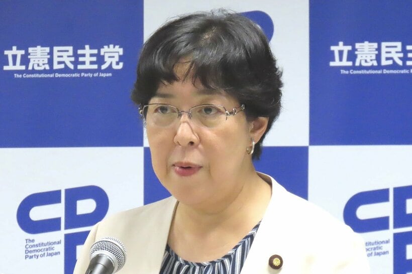 会見する立憲・田名部幹事長