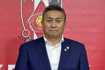 就任会見を行ったJ1浦和の清水稔代表取締役社長