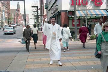 アラバマ州では羽織袴姿で街中をかっ歩（89年4月）