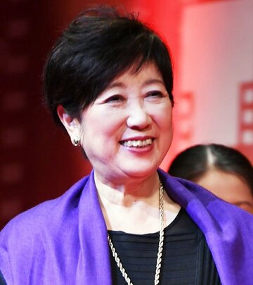  笑顔の小池都知事