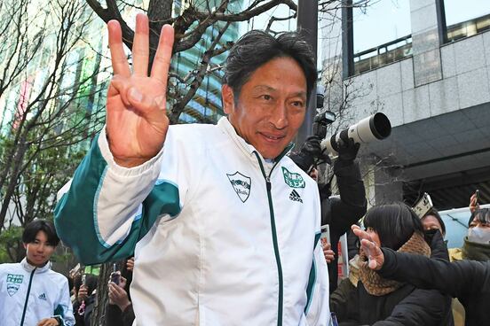 ３連覇をアピールする原晋監督