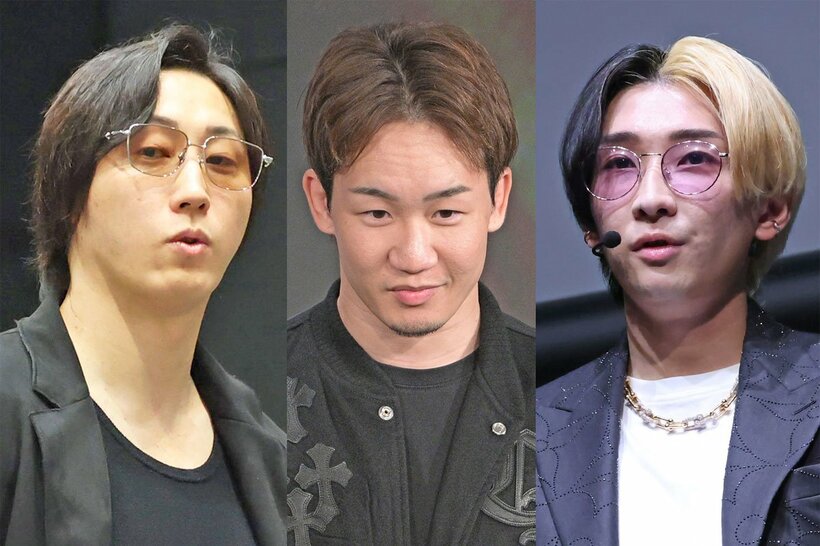 （左から）溝口氏、朝倉、ヒカル