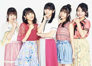  「こぶしファクトリー」の（左から）広瀬彩海、野村みな美、浜浦彩乃、井上玲音、和田桜子