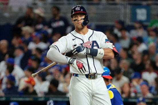 決勝で４打数無安打３三振と沈黙した米国の主将アーロン・ジャッジ（ロイター）
