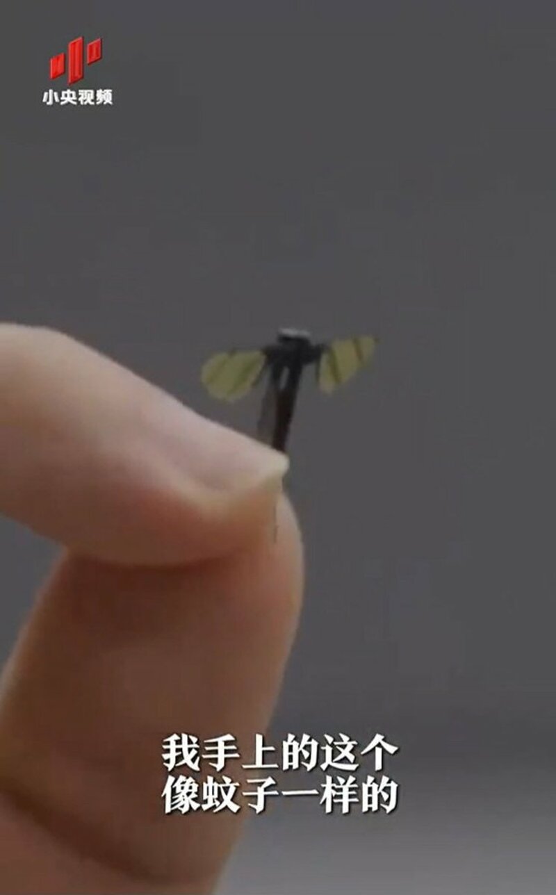 中国が開発した蚊サイズのロボット（微博から）